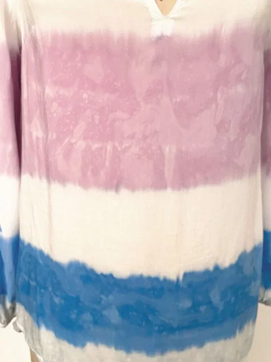 Anthropologie Holding Horses Dip Dye Print Top With Tie Sleeves Size S - Picture 5 of 9